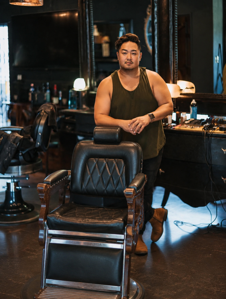 Patrick behind the chair at PRK Hair Salon